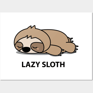 Lazy Sloth Posters and Art